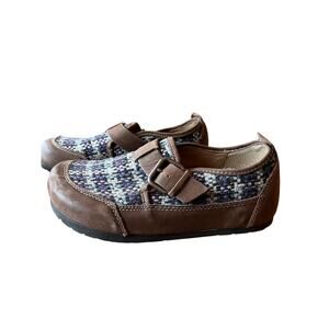 Sofft Slip On Shoes Women's Size 6 Leather Tweed Shearling Lined Comfort P;aid